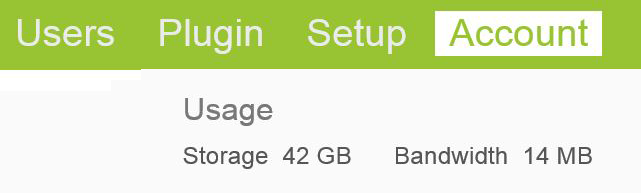 revewing account storage usage