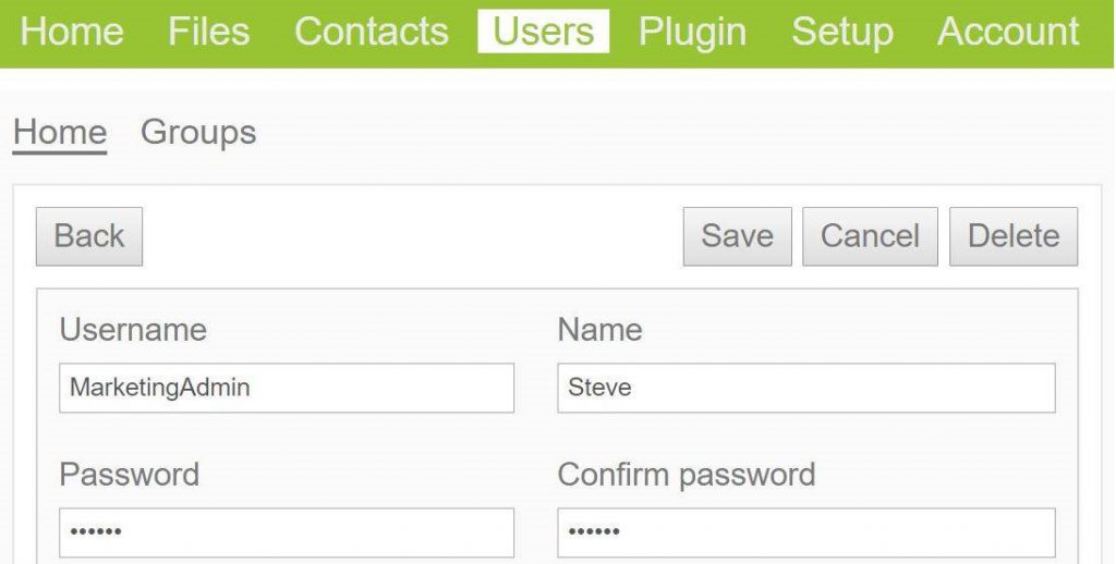 Add user by username