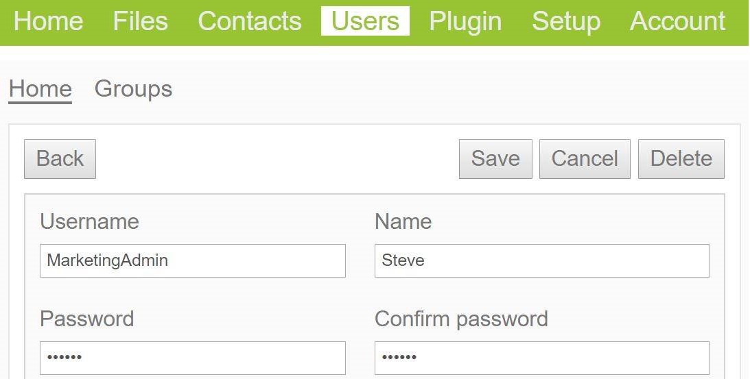 Add user by username