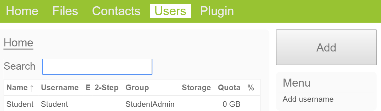 add a user by username