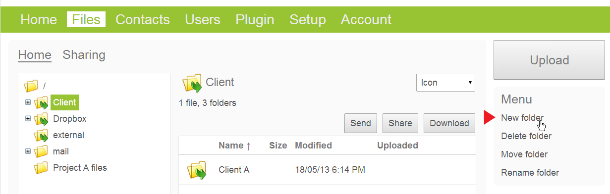 Setting up user folder structures