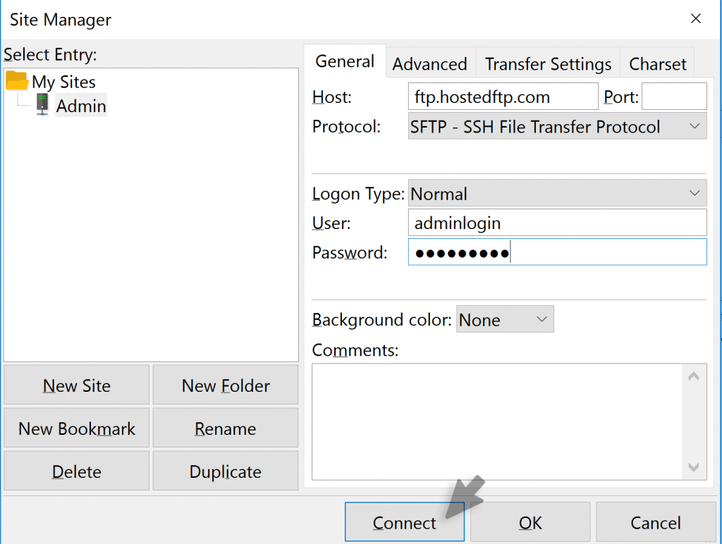 FTP login