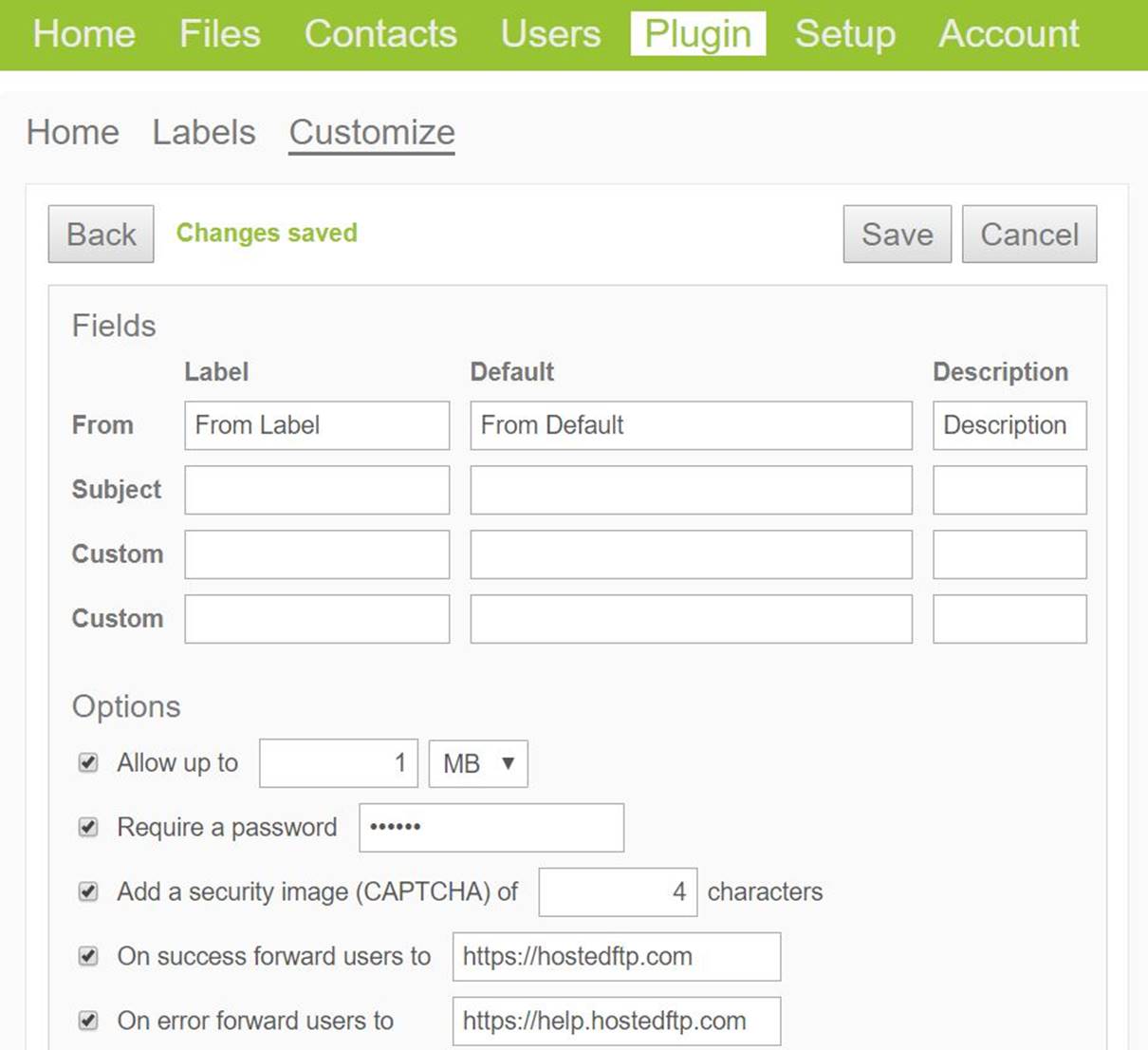 Customize Link