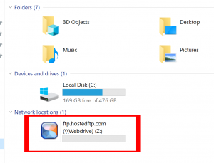 webdrive as a disk drive